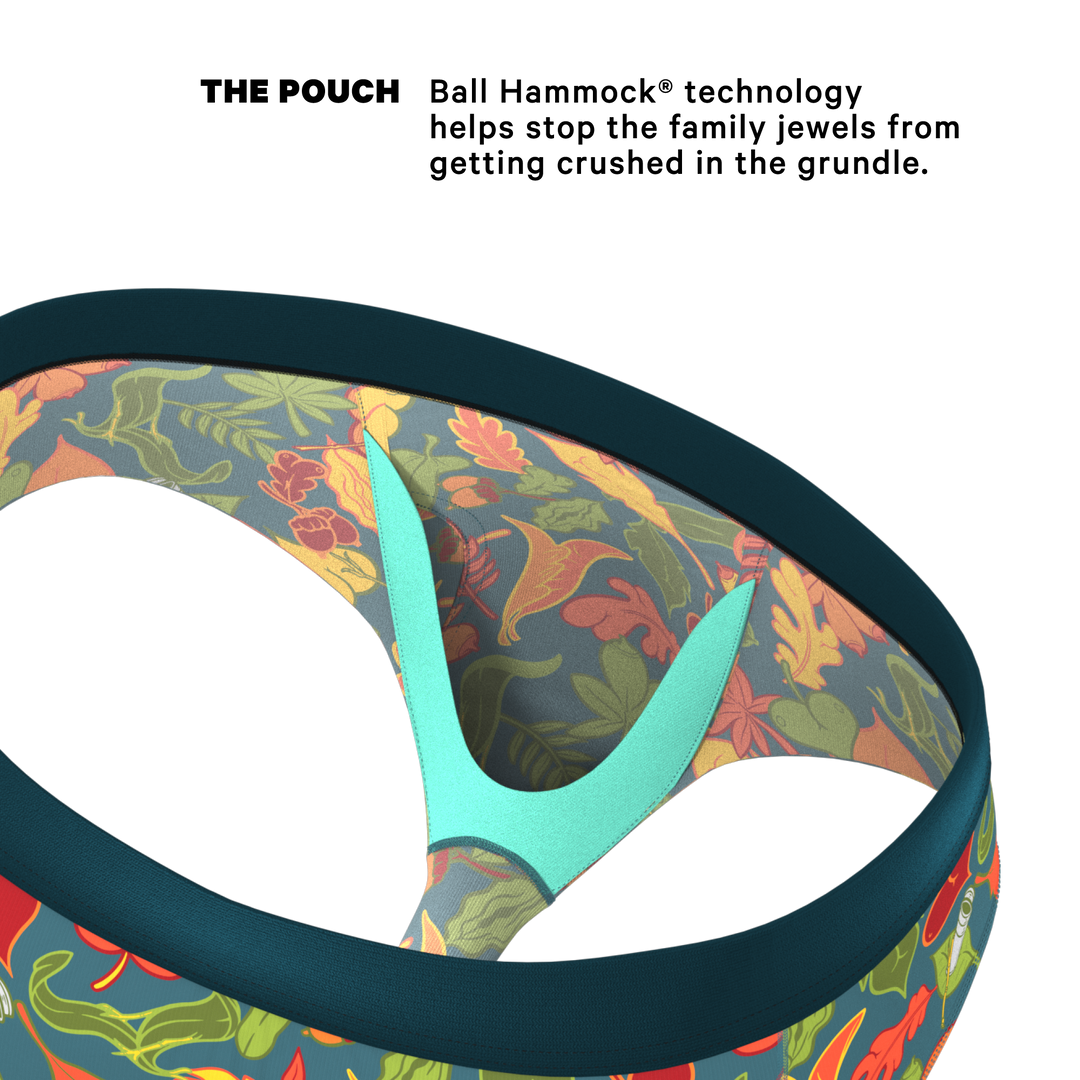 The Leaf Peeps Naughty Leaves Ball Hammock® Briefs - Shinesty Pouch Underwear