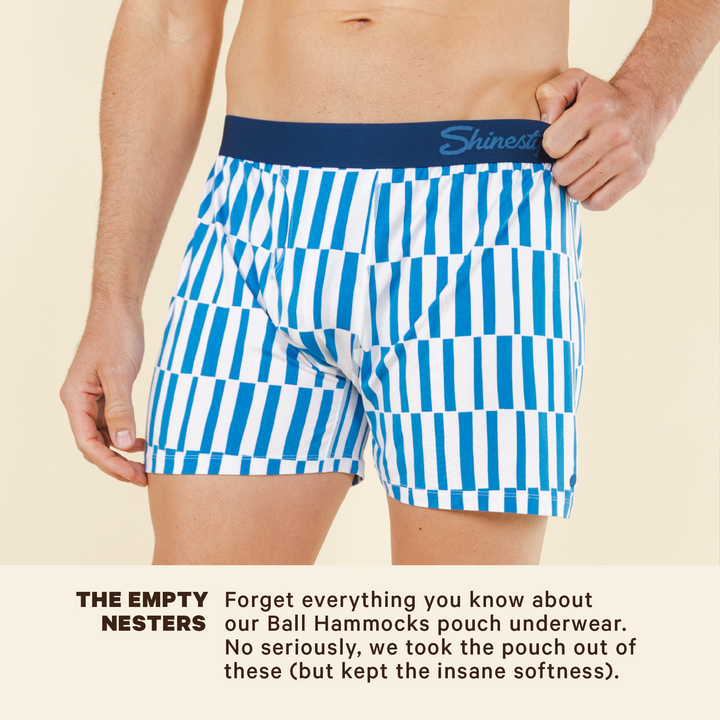 Shinesty "The Hamptons" Blue Mosaic Stripe Woven Loose Boxers
