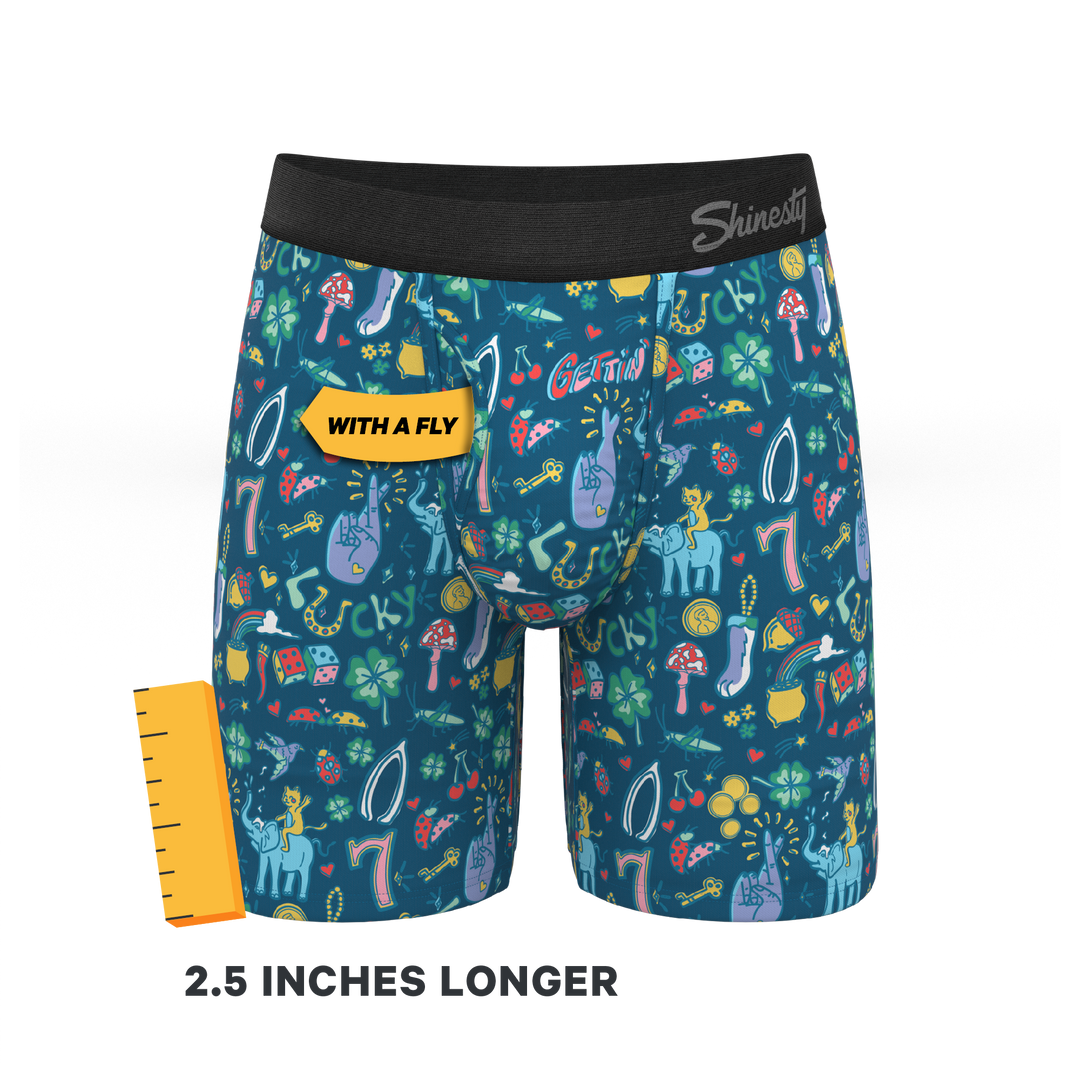 Shinesty "The Lucky Duck" Lucky Symbols Long Leg Ball Hammock® Pouch Underwear with Fly