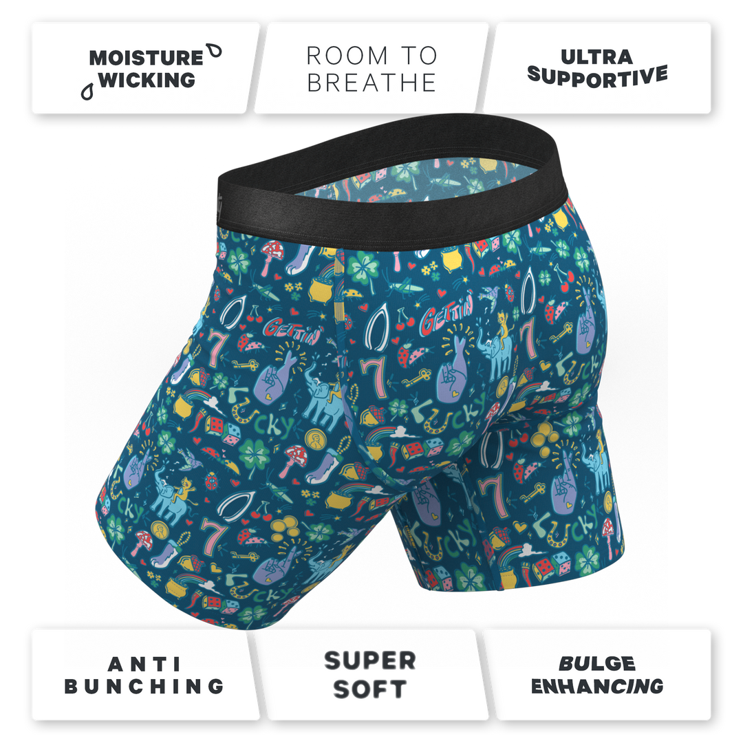 Shinesty "The Lucky Duck" Lucky Symbols Long Leg Ball Hammock® Pouch Underwear with Fly