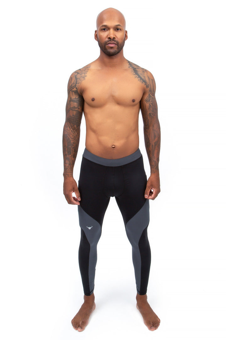 Matador Meggings "Black/Gray" Men’s Performance Compression Pants – Versatile Athletic Leggings for Running & Fitness