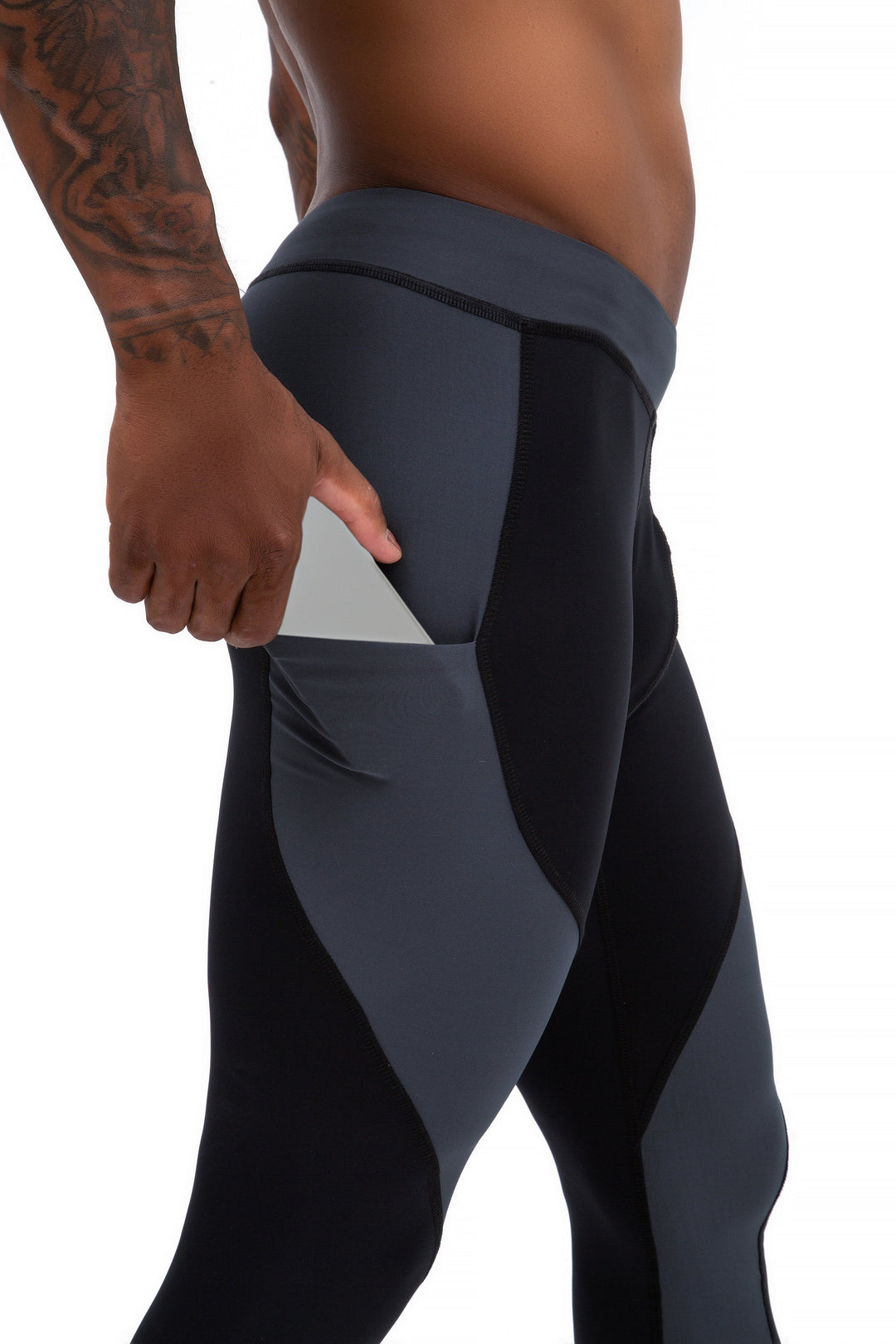 Matador Meggings "Black/Gray" Men’s Performance Compression Pants – Versatile Athletic Leggings for Running & Fitness