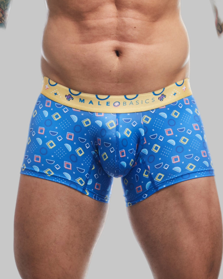 MaleBasics Men's Hipster Trunk Spectrum – Retro Low-Rise Stretch Underwear