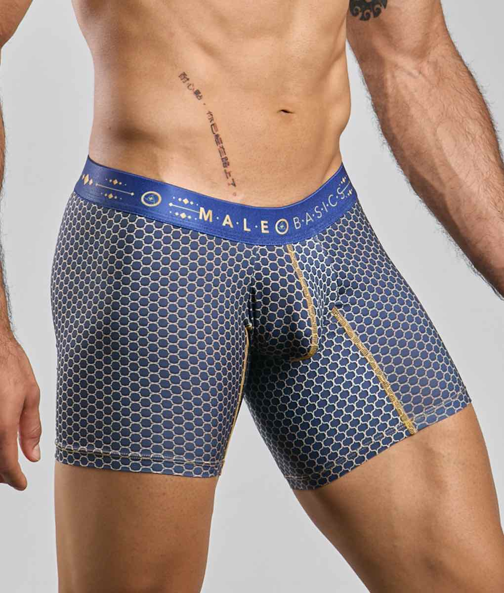 MaleBasics Men's Hipster Boxer Briefs – Low-Rise Mid-Thigh Supportive Underwear