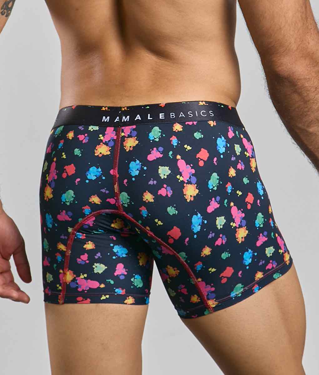 MaleBasics Boxer Brief Hipster Black Splash – Ultra-Soft Microfiber Men’s Underwear