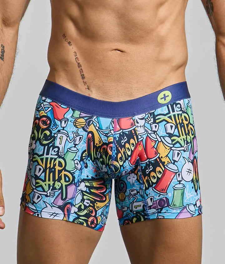 MaleBasics Men's Hipster Boxer Briefs – Low-Rise Mid-Thigh Supportive Underwear