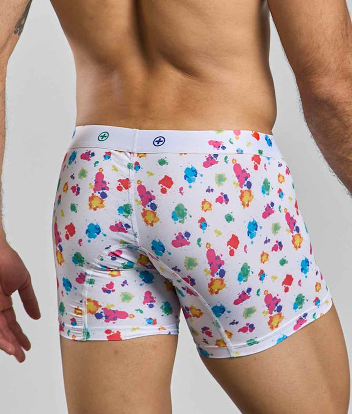 MaleBasics Boxer Brief Hipster Black Splash – Ultra-Soft Microfiber Men’s Underwear