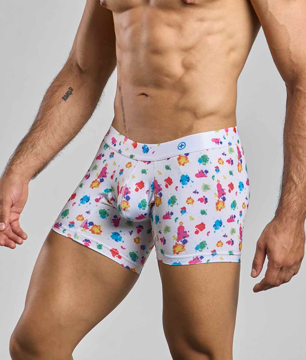 MaleBasics Boxer Brief Hipster Black Splash – Ultra-Soft Microfiber Men’s Underwear