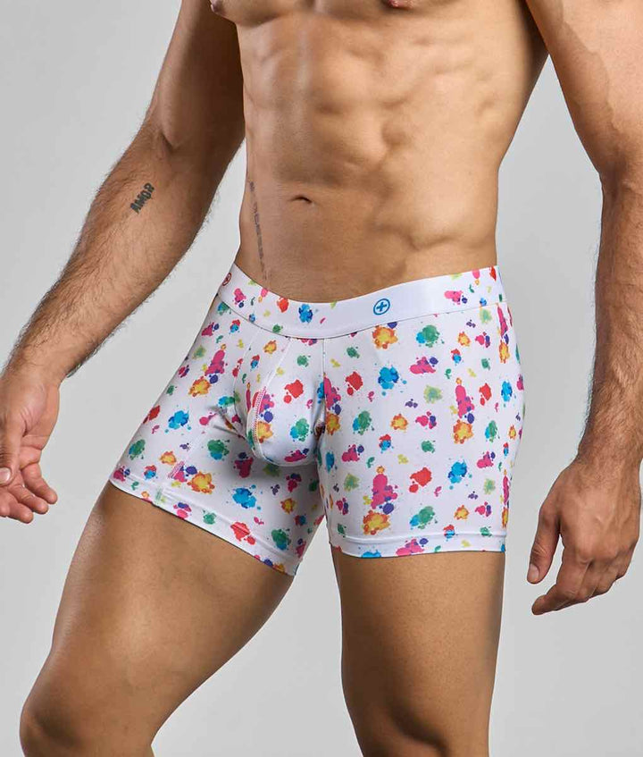 MaleBasics Boxer Brief Hipster Black Splash – Ultra-Soft Microfiber Men’s Underwear