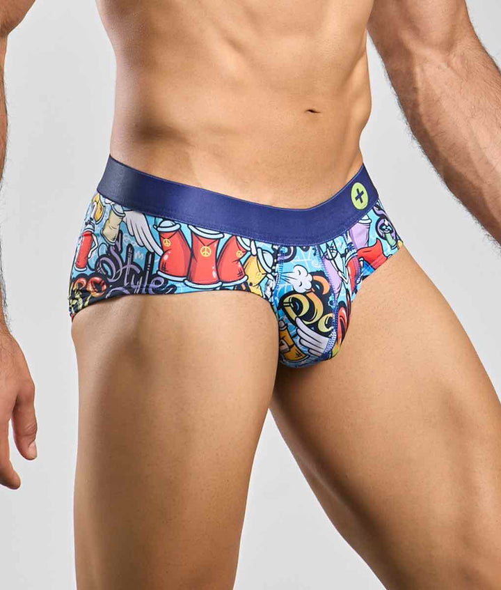 MaleBasics Hipster Brief Comics – Low-Rise Mid-Thigh Men’s Designer Underwear