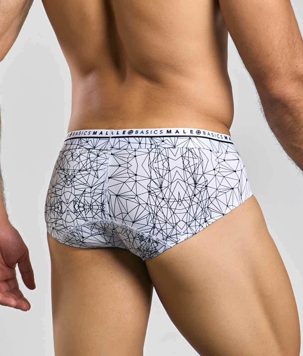 Malebasics Men’s Hipster Briefs - Spider Web Print Comfort Fit