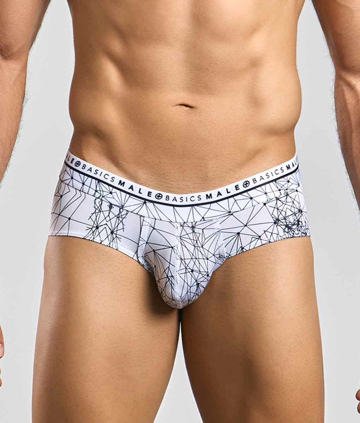 Malebasics Men’s Hipster Briefs - Spider Web Print Comfort Fit