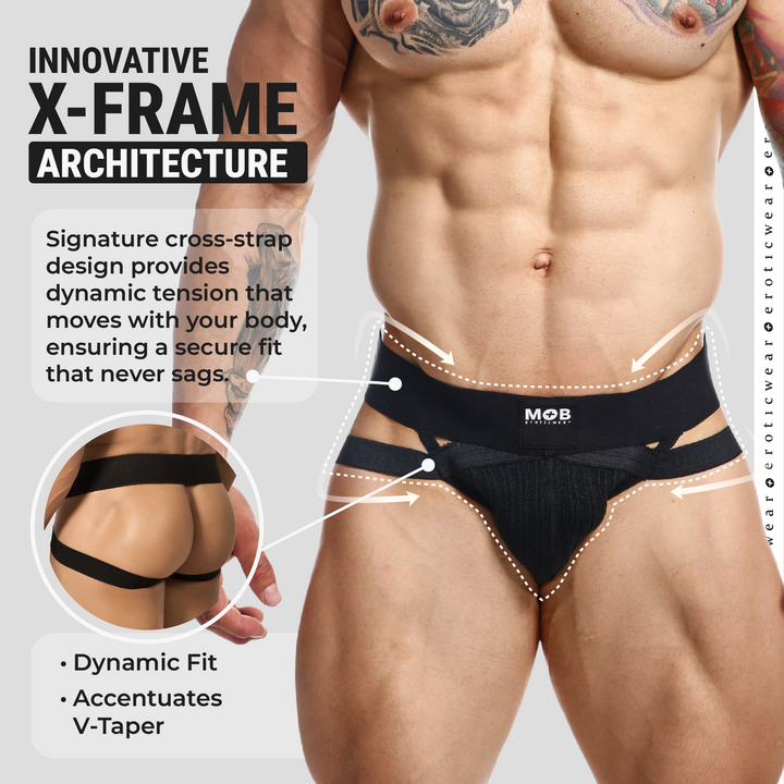 Malebasics MOB X-Jock men's jockstrap – cotton Lycra athletic supporter underwear