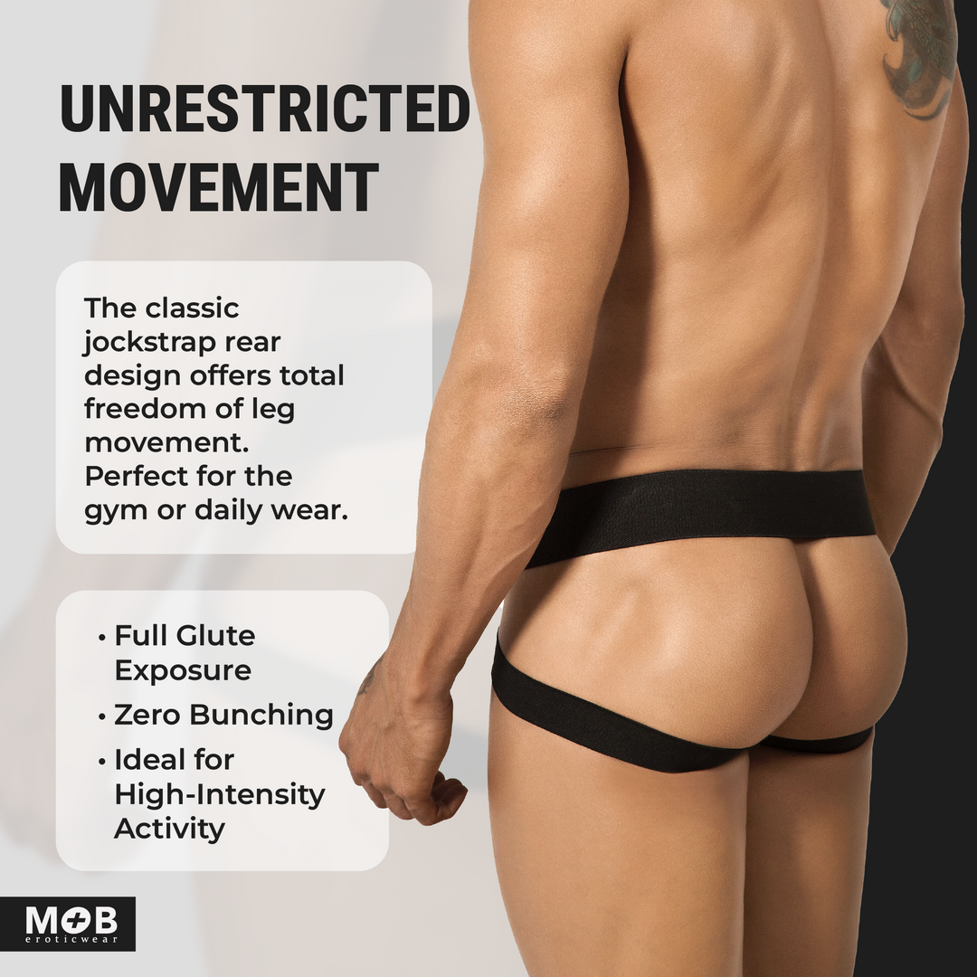 Malebasics MOB X-Jock men's jockstrap – cotton Lycra athletic supporter underwear