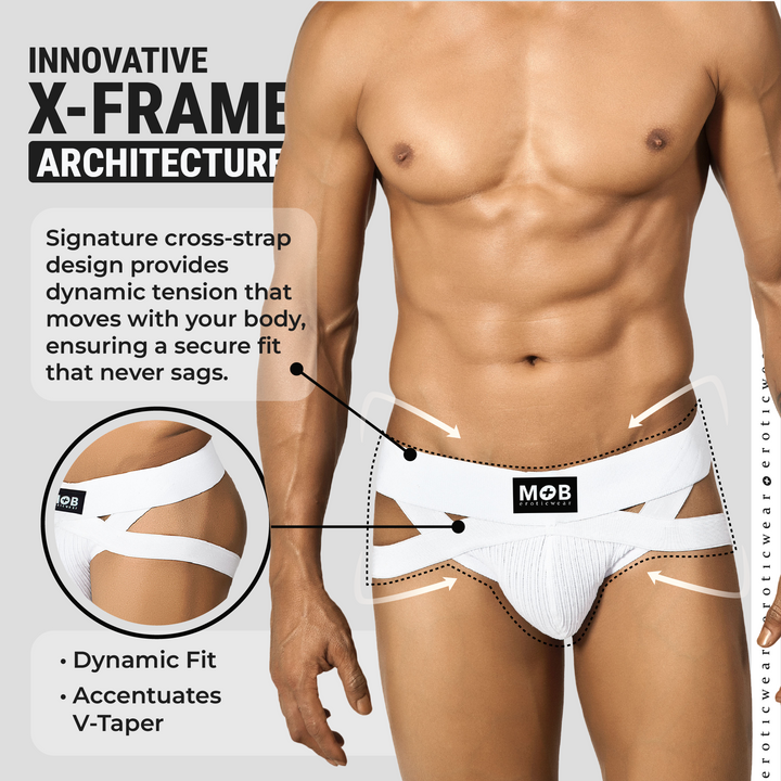 Malebasics MOB X-Jock men's jockstrap – cotton Lycra athletic supporter underwear