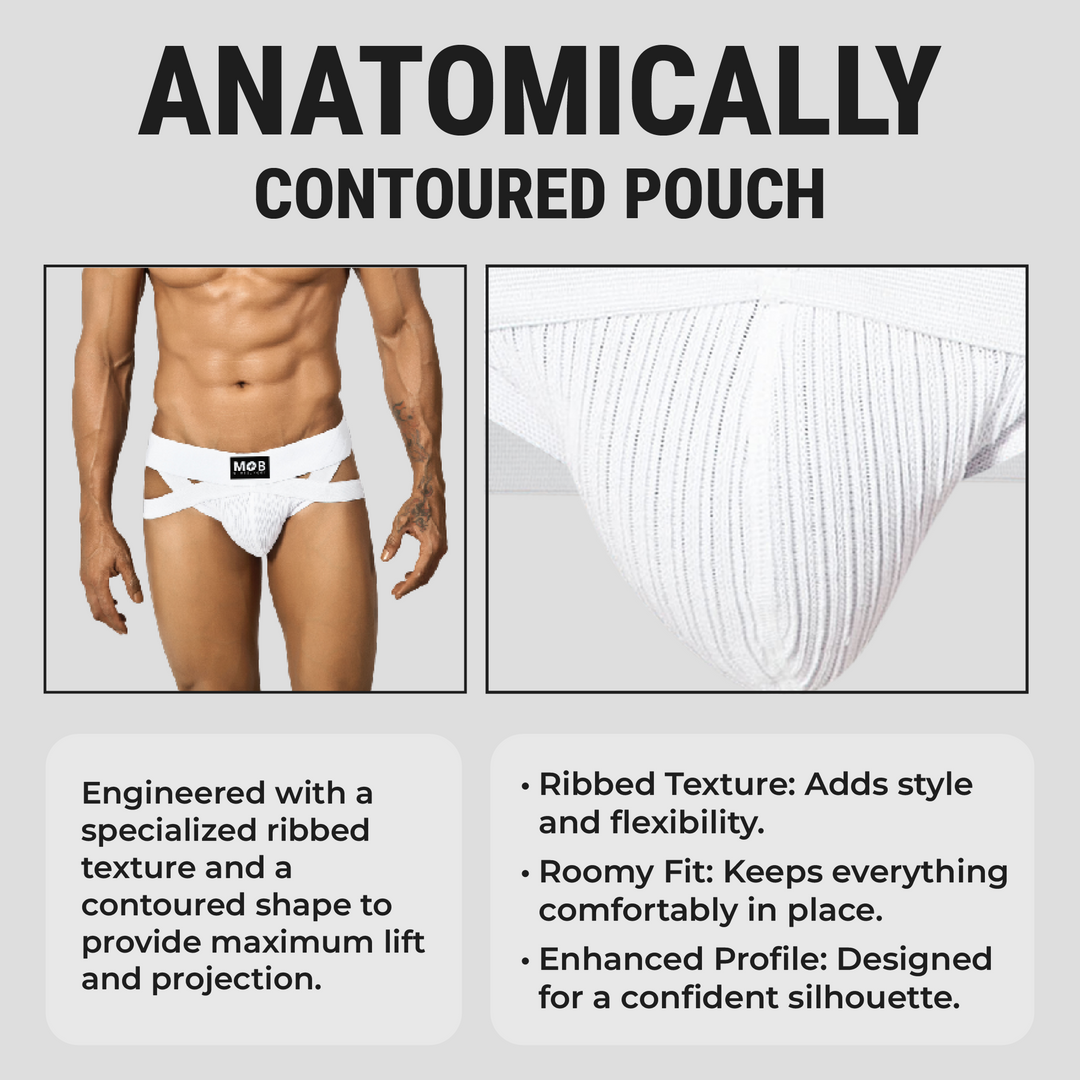 Malebasics MOB X-Jock men's jockstrap – cotton Lycra athletic supporter underwear