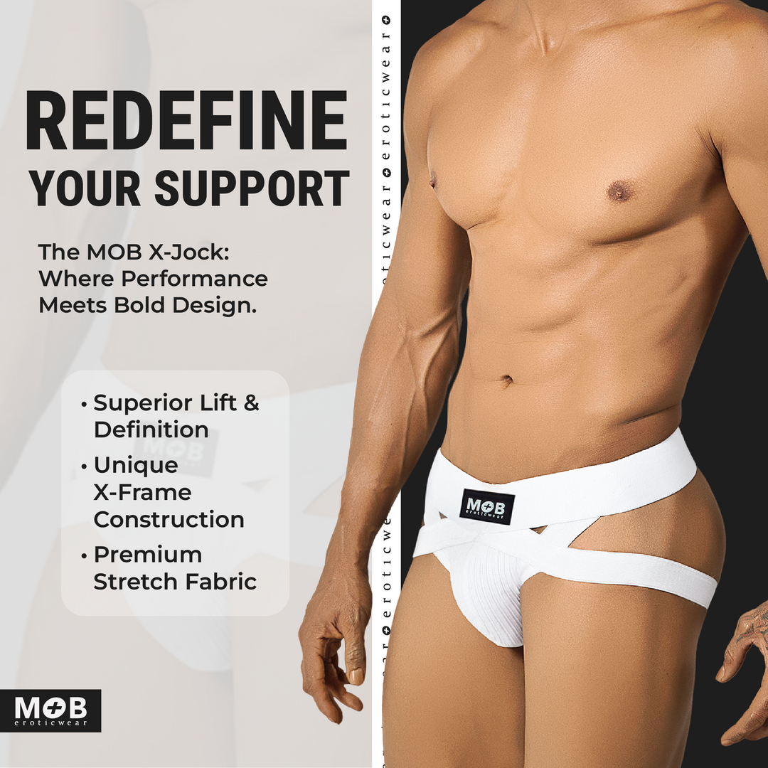 Malebasics MOB X-Jock men's jockstrap – cotton Lycra athletic supporter underwear