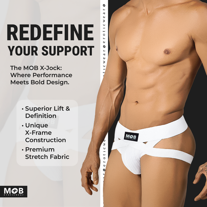 Malebasics MOB X-Jock men's jockstrap – cotton Lycra athletic supporter underwear