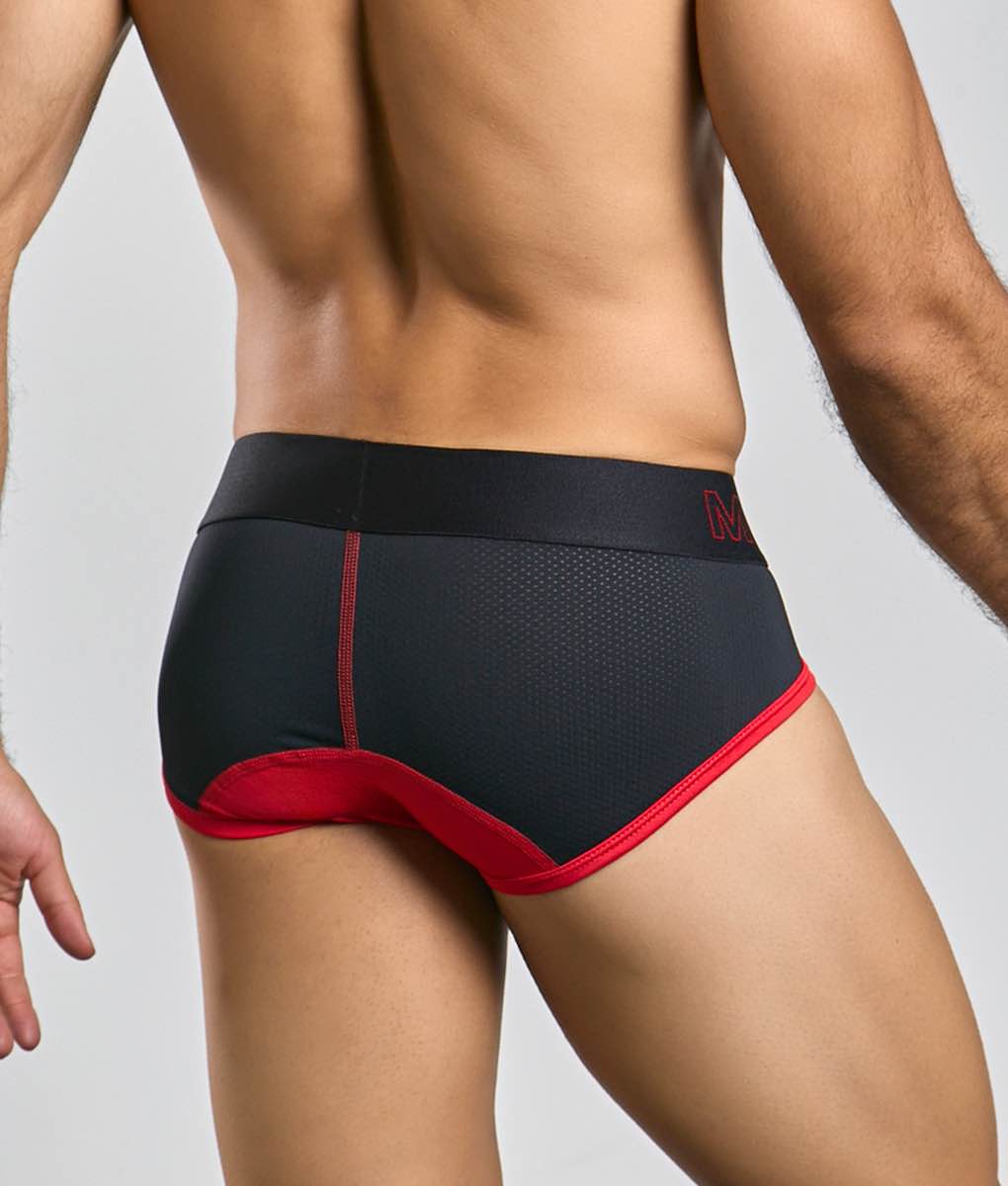 MaleBasics Neon Brief – Modern Contrast Pouch Brief with Moisture-Wicking Fabric