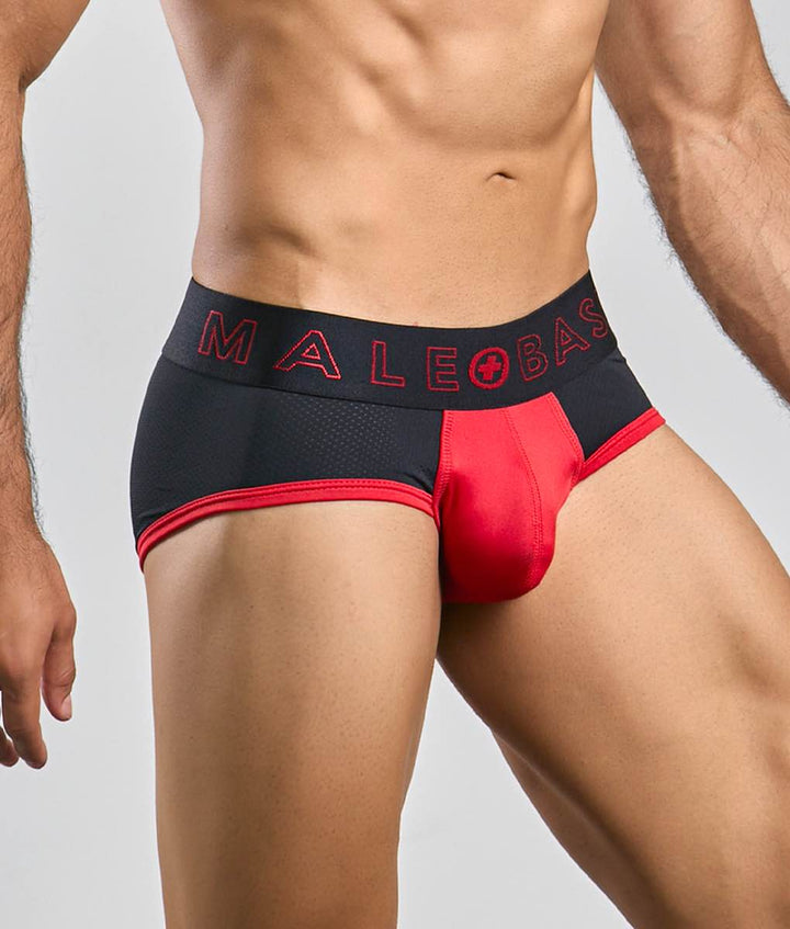 MaleBasics Neon Brief – Modern Contrast Pouch Brief with Moisture-Wicking Fabric