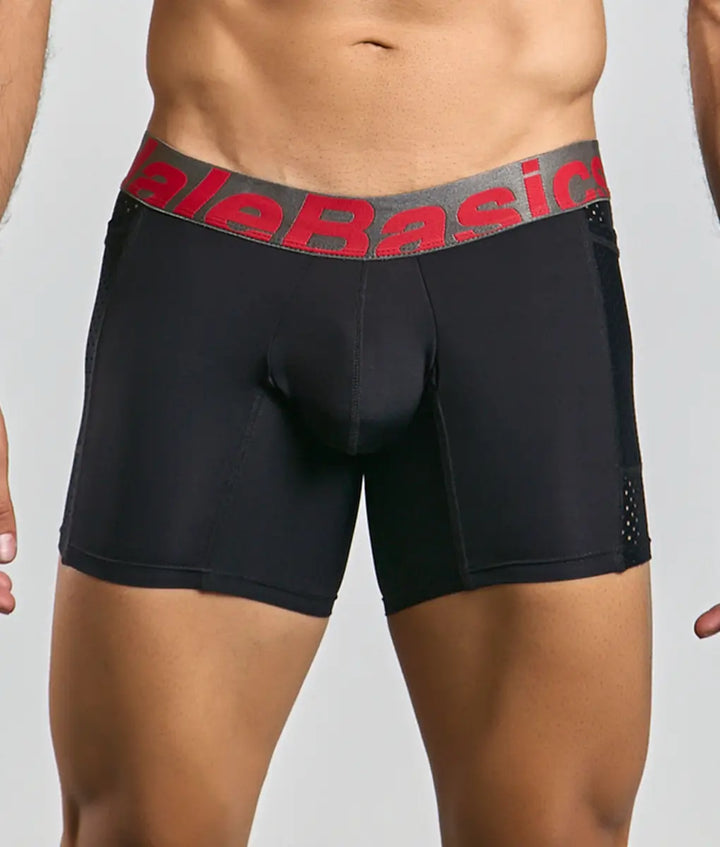 MaleBasics Men's Titanium Pocket Boxer Brief – Athletic Performance Underwear with Side Pocket & Isolated U-Pouch
