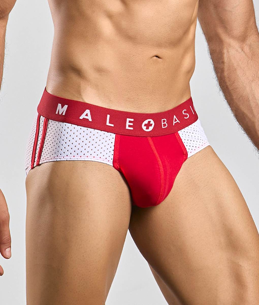 MaleBasics Men’s Dotted Boxer Briefs - Soft Cotton Stretch Underwear