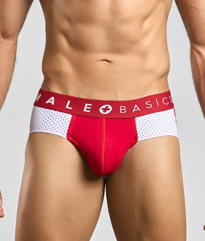 MaleBasics Men’s Dotted Boxer Briefs - Soft Cotton Stretch Underwear