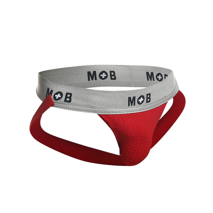 MaleBasics MOB Classic Fetish Jock 3 Inches Jockstrap in Red – men's jockstraps