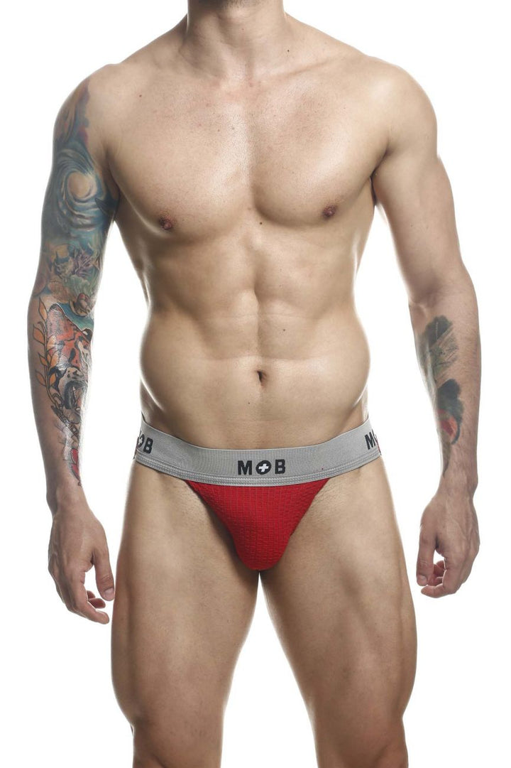 MaleBasics MOB Classic Fetish Jock 3 Inches Jockstrap in Red – men's jockstraps