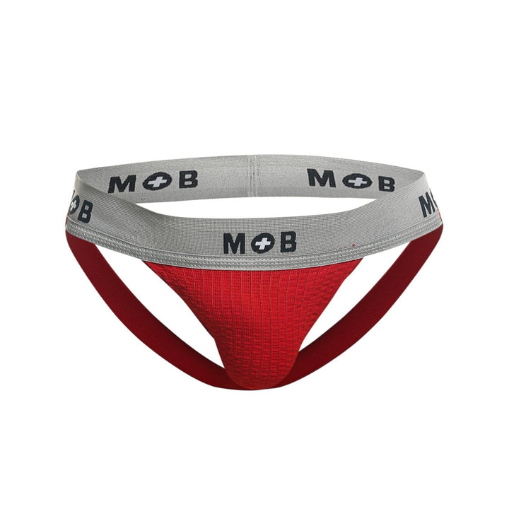 MaleBasics MOB Classic Fetish Jock 3 Inches Jockstrap in Red – men's jockstraps