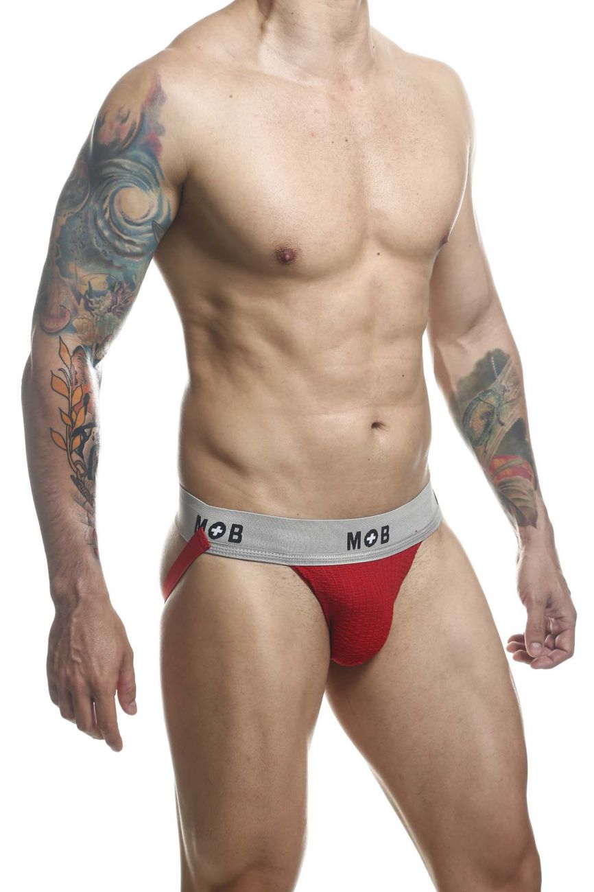MaleBasics MOB Classic Fetish Jock 3 Inches Jockstrap in Red – men's jockstraps