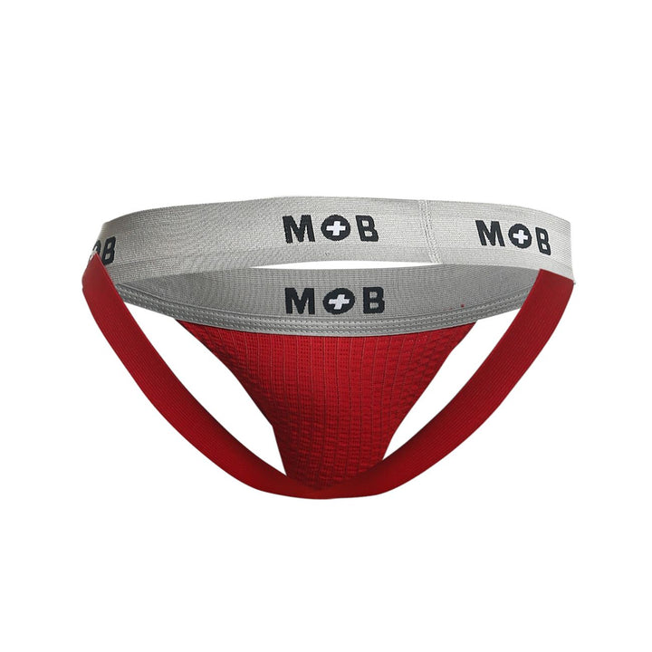 MaleBasics MOB Classic Fetish Jock 3 Inches Jockstrap in Red – men's jockstraps