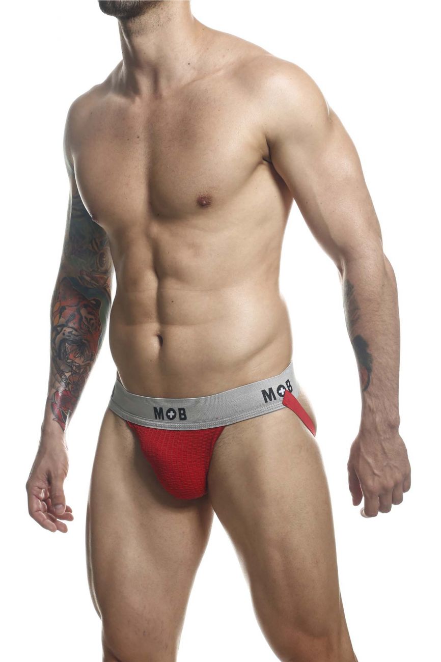 MaleBasics MOB Classic Fetish Jock 3 Inches Jockstrap in Red – men's jockstraps