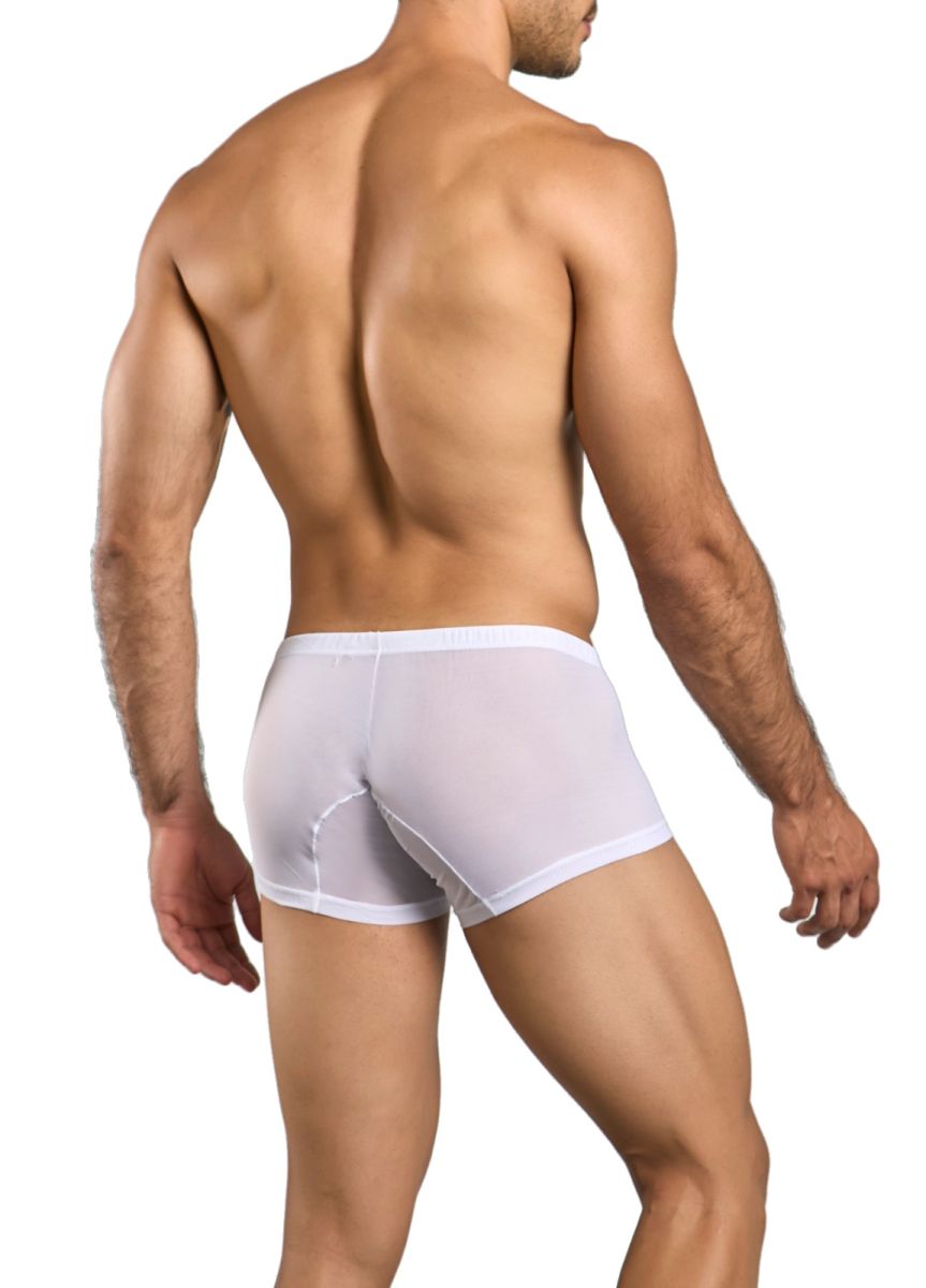MaleBasics MBL78 Lace Men's Trunk Underwear in White Mesh – men's trunks