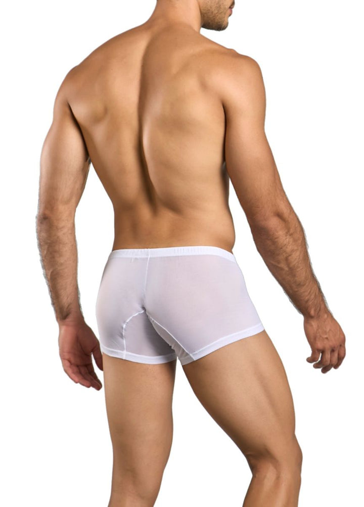 MaleBasics MBL78 Lace Men's Trunk Underwear in White Mesh – men's trunks