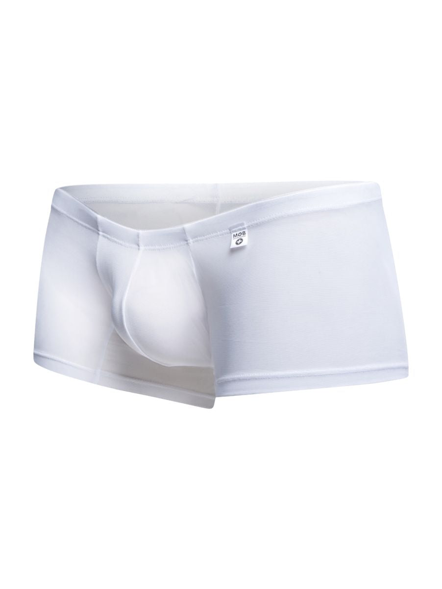 MaleBasics MBL78 Lace Men's Trunk Underwear in White Mesh – men's trunks