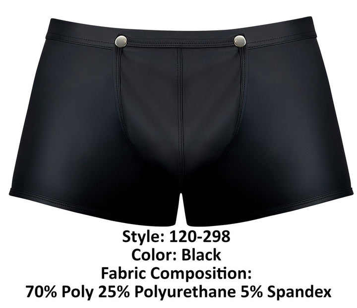 Male Power Oh Snap Snap Off Short in Black – men's trunks
