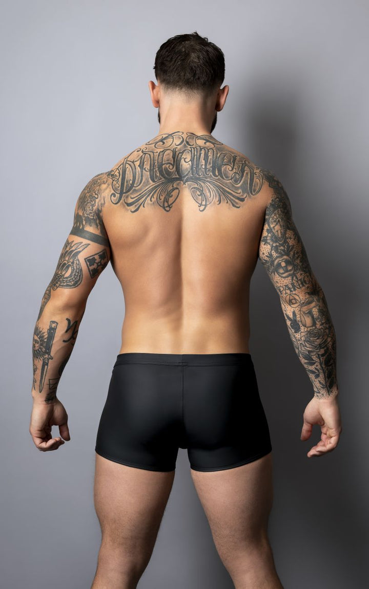 Male Power Oh Snap Snap Off Short in Black – men's trunks