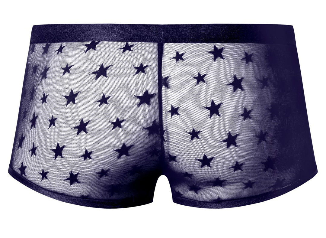 Male Power Love Star Short with Ring in Purple – men's trunks