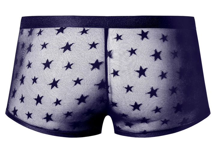 Male Power Love Star Short with Ring in Purple – men's trunks