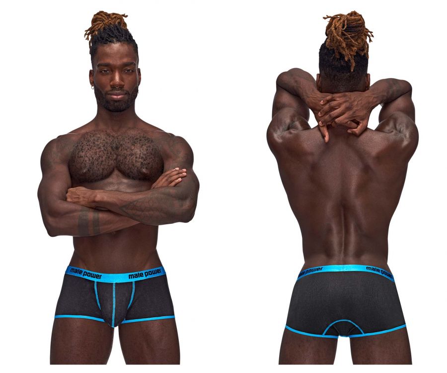 Male Power 143-270 Casanova Uplift Mini Short Men's Trunk Underwear in Black – men's trunks