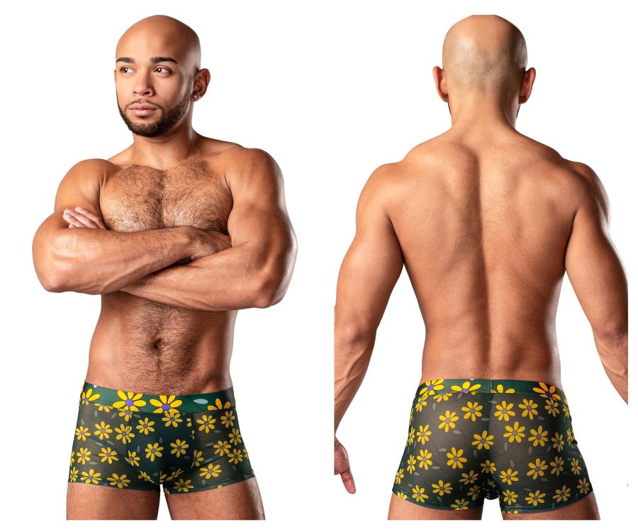 Male Power 145-285 Petal Power Pouch Short Men's Trunk Underwear in Daisy Print – men's trunks