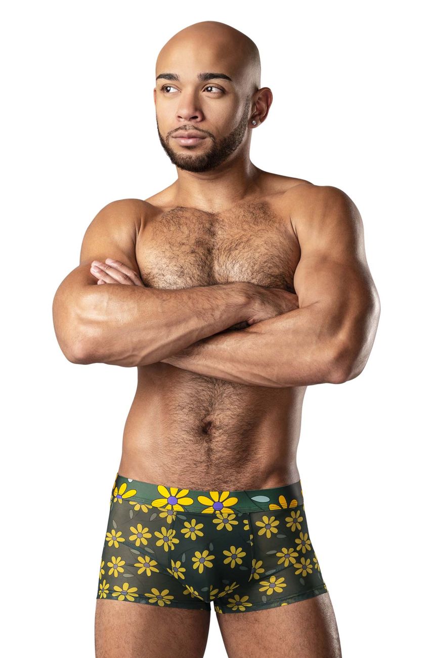 Male Power 145-285 Petal Power Pouch Short Men's Trunk Underwear in Daisy Print – men's trunks