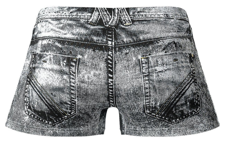 Male Power 145-286 Dirty Denim Mini Short Men's Trunk Underwear in Denim Print – men's trunks