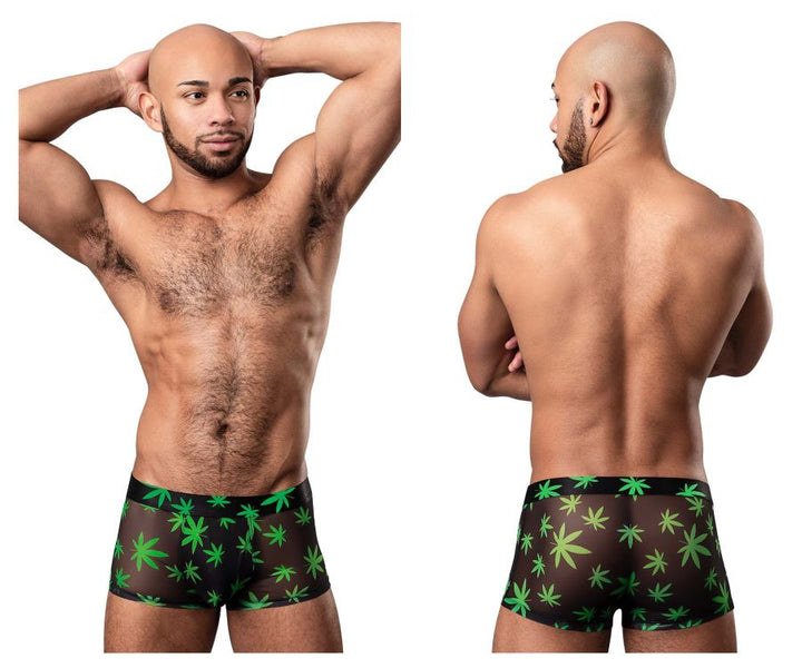 Male Power 145-294 Hazy Dayz Pouch Short Men's Trunk Underwear in Pot Leaf – men's trunks