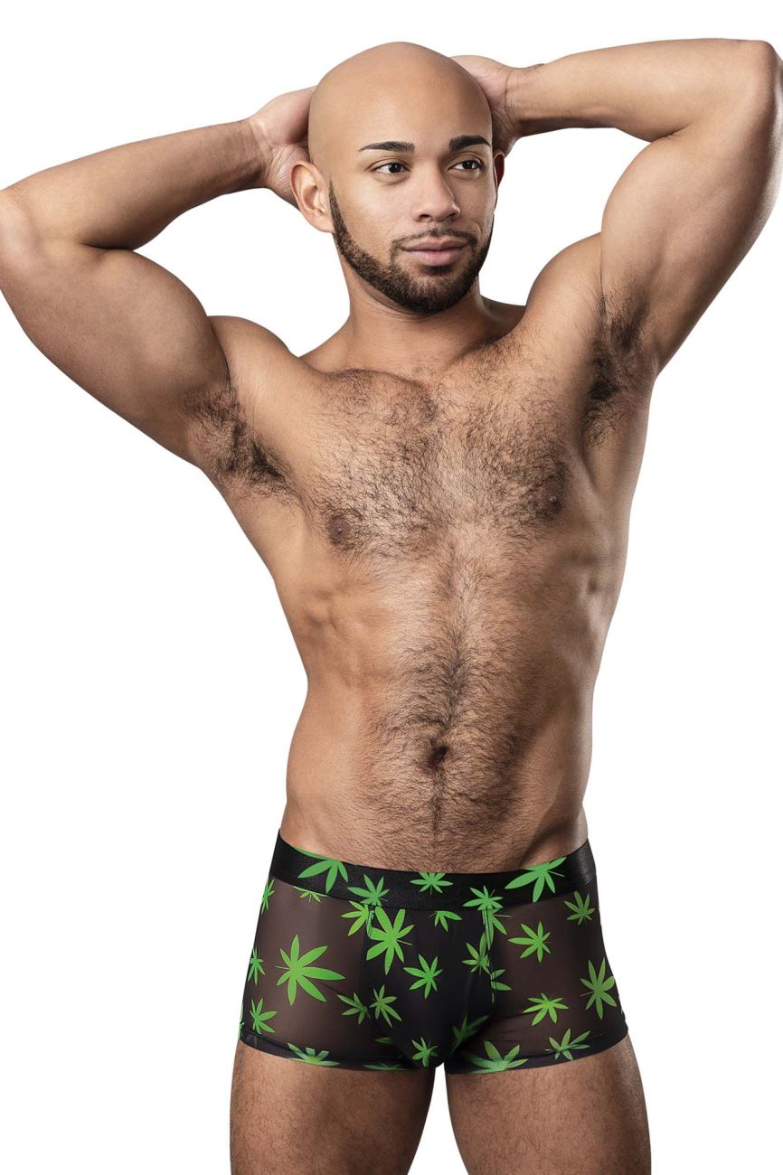 Male Power 145-294 Hazy Dayz Pouch Short Men's Trunk Underwear in Pot Leaf – men's trunks