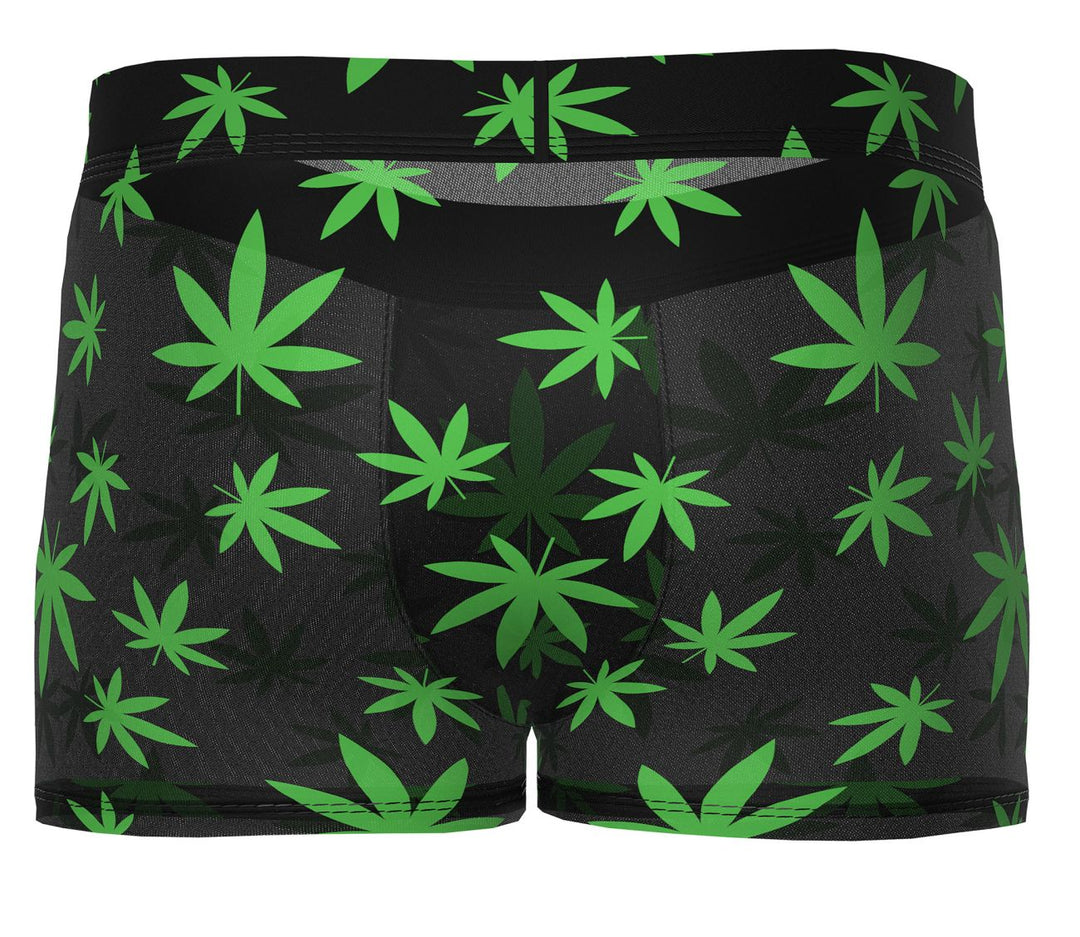 Male Power 145-294 Hazy Dayz Pouch Short Men's Trunk Underwear in Pot Leaf – men's trunks
