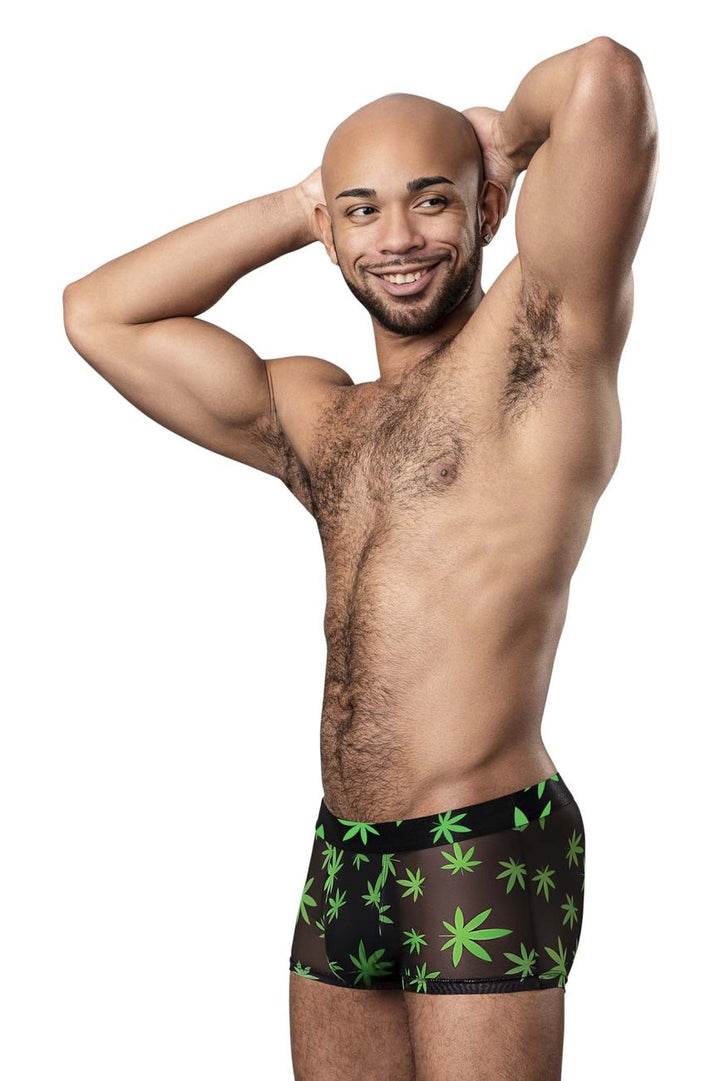 Male Power 145-294 Hazy Dayz Pouch Short Men's Trunk Underwear in Pot Leaf – men's trunks