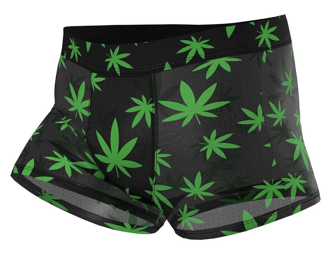 Male Power 145-294 Hazy Dayz Pouch Short Men's Trunk Underwear in Pot Leaf – men's trunks