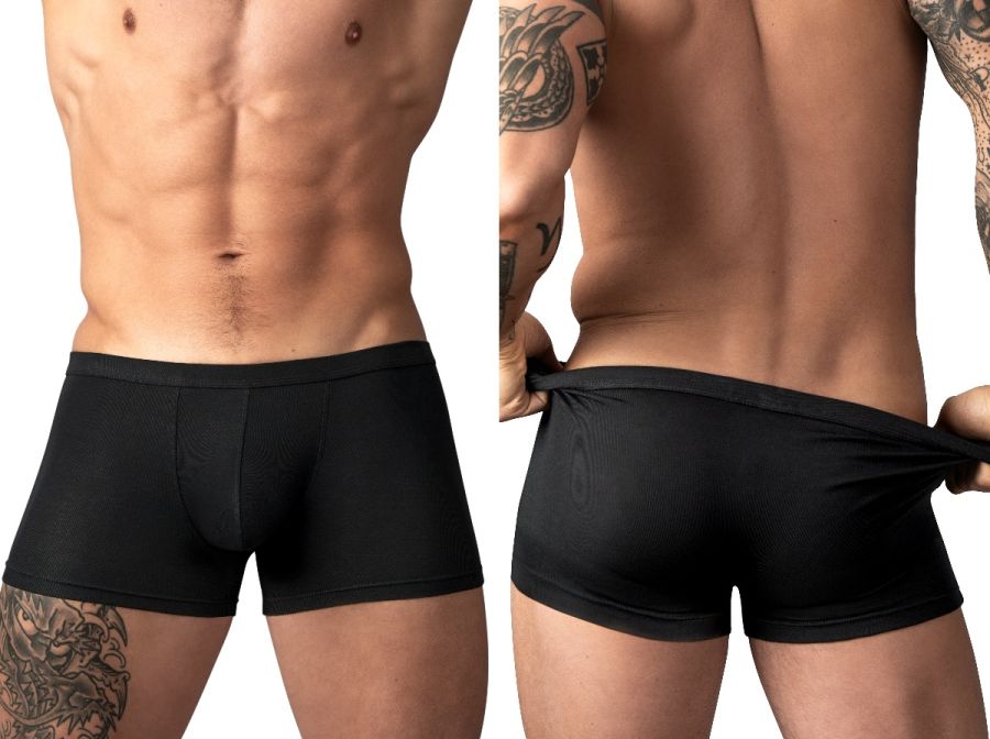 Male Power 150-308 Eco Cozy Pouch Short Men's Trunk Underwear in Black – men's trunks